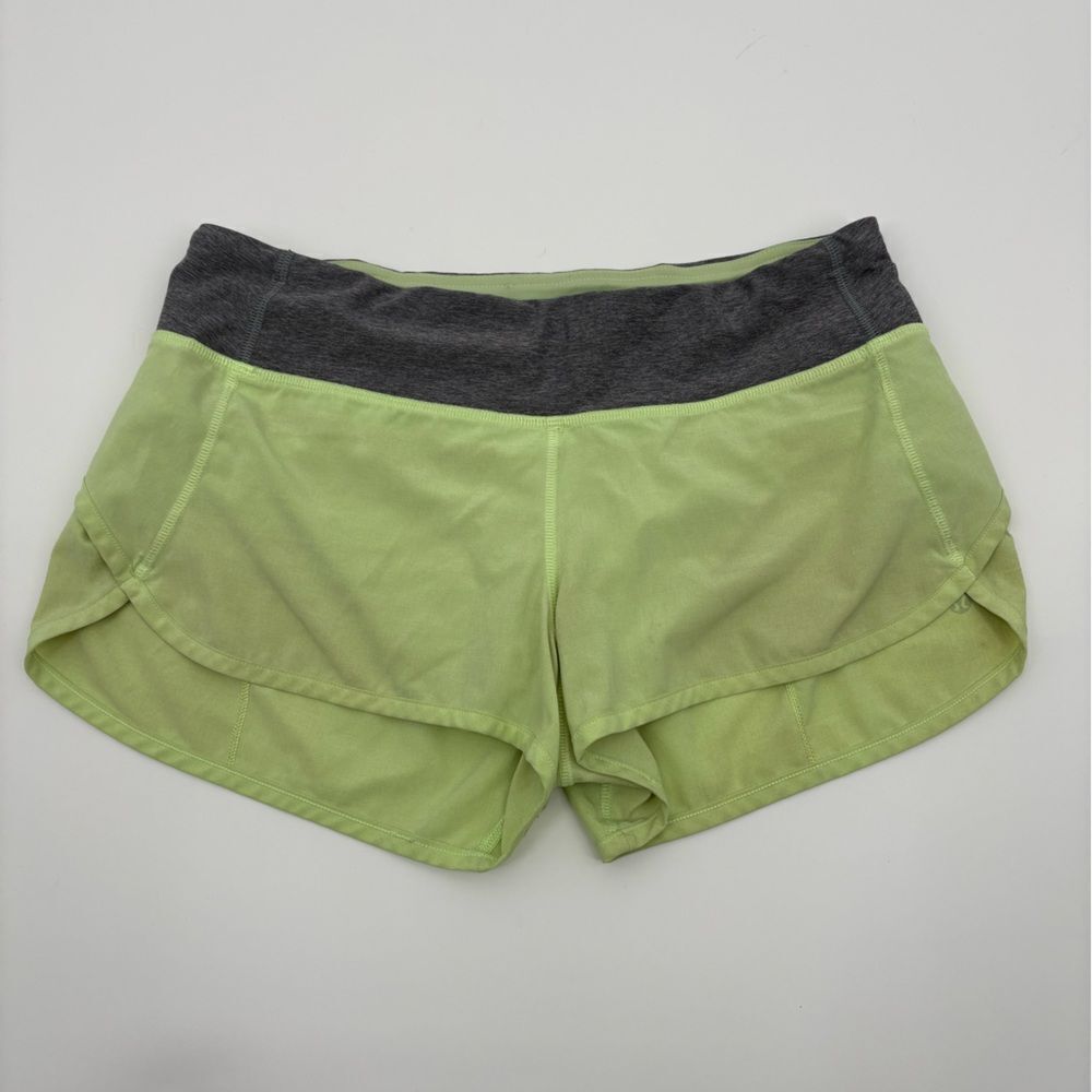 Lululemon | Women's Lime Green and Gray Shorts | size 6